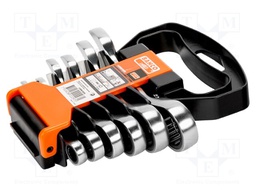 Key set; combination spanner,with ratchet; Pcs: 6