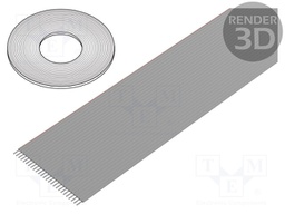 Wire: ribbon; 1.27mm; stranded; Cu; 9x26AWG; unshielded; PVC; grey