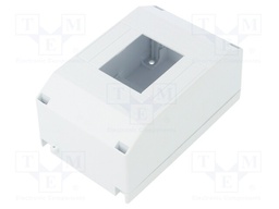 Enclosure: for modular components; IP20; white; No.of mod: 4; 400V