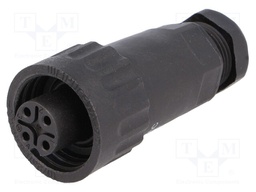 Plug; female; WA22; PIN: 4; 3+PE; IP67; 7÷8.5mm; 16A; screw terminal