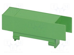 Upper housing; green; UL94HB; EG 22,5; ABS; for DIN rail mounting