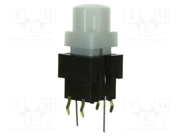Switch: push-button; Pos: 2; SPST; 0.001A/20VDC; white; THT; 1.23N