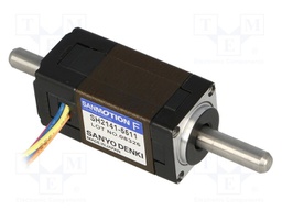 Motor: DC; stepper; 6.3VDC; Shaft: smooth; max.6mNm; Dim:14x14x30mm