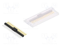 Connector: pin strips; pin header; male; PIN: 17; 2.54mm; SMT; 1x17