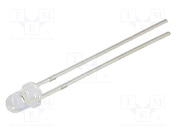 LED; 3mm; red; 5800÷7000mcd; 30°; convex