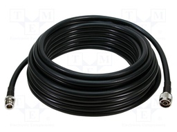 Cable; 50Ω; 12m; N socket,N plug; shielded; black