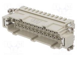 Connector: HDC; contact insert; male; DE; PIN: 24; 24+PE; size D24B