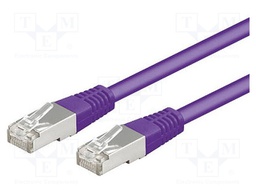 Patch cord; SF/UTP; 5e; stranded; CCA; PVC; violet; 50m; 26AWG