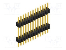 Connector: pin strips; pin header; male; PIN: 13; 1.27mm; THT; 1x13