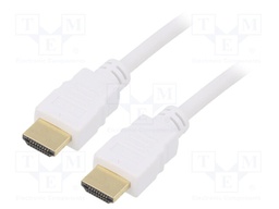 Cable; HDCP 2.2,HDMI 2.0; HDMI plug,both sides; PVC; 2m; white