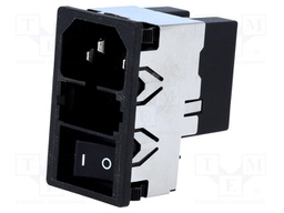 Connector: AC supply; socket; male; 2A; 250VAC; IEC 60320; 4mH