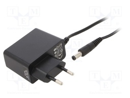 Power supply: switched-mode; constant voltage; 5VDC; 2A; 10W; plug