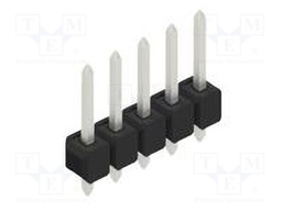 Connector: pin strips; pin header; male; PIN: 5; 2.54mm; THT; 1x5