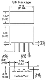 Converter: DC/DC; 1W; Uin: 24V; 5VDC; Iout: 200mA; SIP; 1.4g; 150kHz