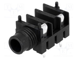 Socket; Jack 6,35mm; female; mono; with on/off switch; angled 90°