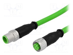 Cable: for sensors/automation; PIN: 4; M12-M12; D code-Ethernet