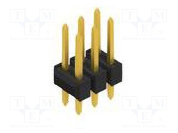 Connector: pin strips; pin header; male; PIN: 6; 2.54mm; THT; 2x3