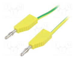 Test lead; PVC; 1m; yellow-green; 32A; 60V; Cond.cross sec: 2.5mm2