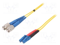 Fiber patch cord; FC,LC; 3m; Optical fiber: 9/125um; yellow