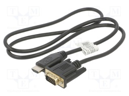 Connection cable; 1m; black; HDMI-VGA