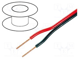 Wire: loudspeaker cable; 2x4mm2; stranded; OFC; black-red; PVC