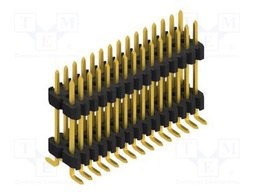 Connector: pin strips; pin header; male; PIN: 30; 1.27mm; SMT; 2x15