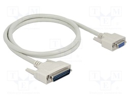 Cable; D-Sub 25pin plug,D-Sub 9pin socket; Len: 1m; beige