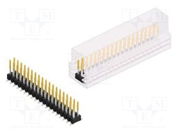 Connector: pin strips; pin header; male; PIN: 38; 2.54mm; SMT; 2x19