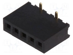 Socket; pin strips; female; PIN: 5; straight; 1.27mm; SMT; 1x5; 1A