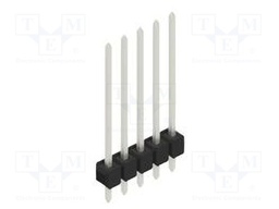 Connector: pin strips; pin header; male; PIN: 5; 2.54mm; THT; 1x5