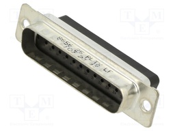 D Sub Connector Housing, 25 Ways, D Sub, DB, FCI 8656 Series, Plug, Steel Body