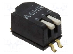 Switch: DIP-SWITCH; Poles number: 2; ON-OFF; 0.025A/24VDC; Pos: 2