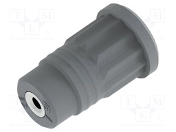 Connector: 4mm banana; socket; 36A; grey; nickel plated; m3 holes