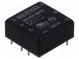 Converter: DC/DC; 30W; Uin: 36÷75V; Uout: 5VDC; 1"x1"; REC30K