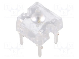 LED Super Flux; 7.62x7.62mm; green; 2÷4cd; 60°; Front: convex; 50mA
