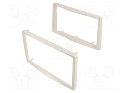 Radio mounting frame; Opel; 2 DIN; white (pearl)