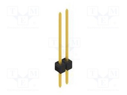 Connector: pin strips; pin header; male; PIN: 2; 2.54mm; THT; 1x2