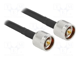 Cable; 1m; N male,both sides; black; Øcable: 7.5mm; 50Ω
