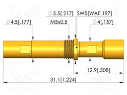 Test needle; screw-in