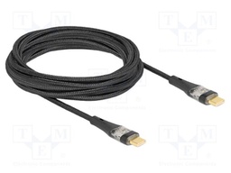 Cable; USB 2.0; USB C plug,both sides; 3m; black; 21AWG,28AWG