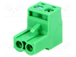 Pluggable terminal block; 5mm; ways: 2; straight; plug; female