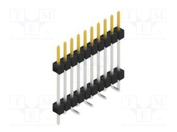 Connector: pin strips; pin header; male; PIN: 10; 2.54mm; SMT; 1x10