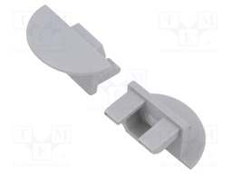 Cap for LED profiles; grey; PDS-NK; with hole
