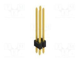 Connector: pin strips; pin header; male; PIN: 4; 1.27mm; THT; 2x2