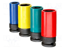 Wrench-set; socket spanner,impact; 1/2"; 4pcs.