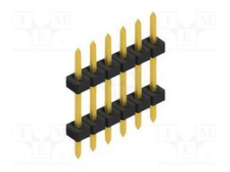 Connector: pin strips; pin header; male; PIN: 6; 2mm; THT; 1x6; 100V