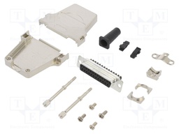 D-Sub; PIN: 25; female; shielded,with strain relief; straight