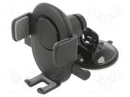 Car holder; black; for dashboard,for windscreen; snapped-in