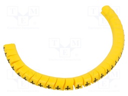 Markers for cables and wires; Label symbol: +; 2.5÷5mm; PVC; PA