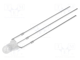 LED; 3mm; bicolour; red/yellow-green; 330÷550mcd; 330÷400mcd; 30°